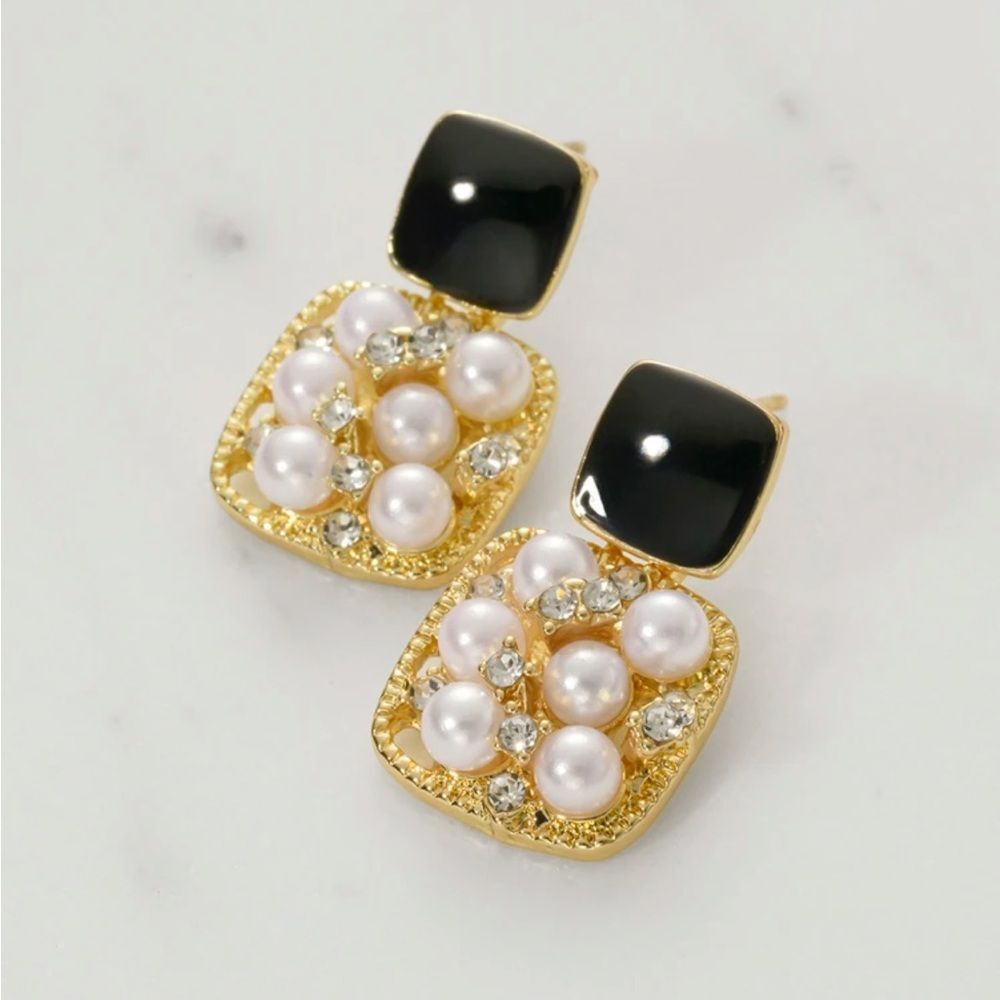 Geo Pearl Earrings M1538